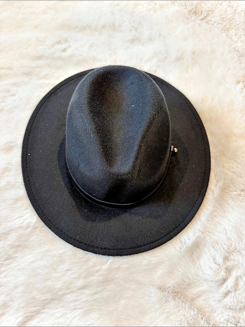 Black Wide Brim Hat Like New